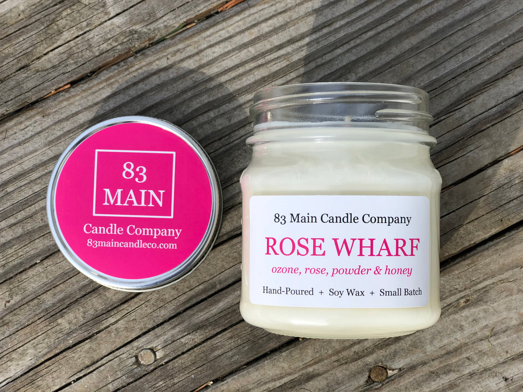 Rose Wharf Mason Jar Candle